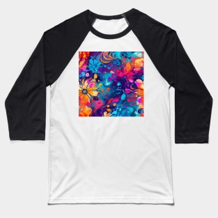 Rainbow flowers Baseball T-Shirt